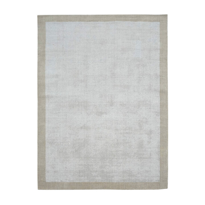Laagpolig vloerkleed - Lucien Border Beige | Mid-century modern
