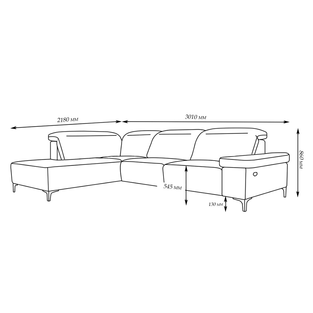 VitaliSpa Ecksofa Loungesofa Boxspringsofa James Grau Relaxfunktion 218x86 cm modern Wohnzimmer Sofa Wohnzimmercouch Loungeecke Polstereckcouch Taschenfederkern USB-Anschluss Fußteil ausfahrbar