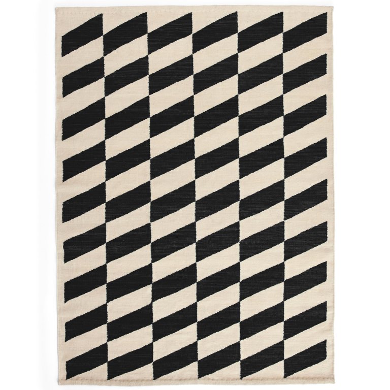 Hay Shift Kelim vloerkleed 140x200 Black