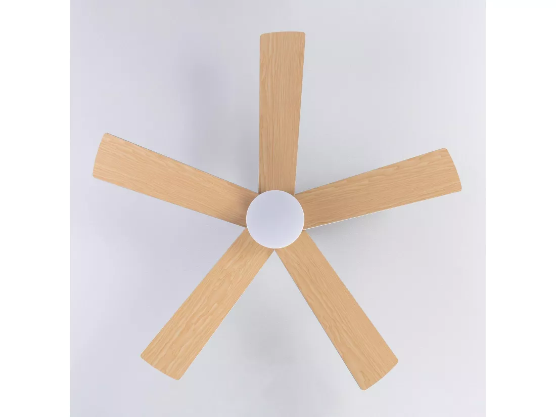 Ventilateur de Plafond Silencieux Flatiron 132 cm Moteur DC Argent Télécommande Sans lumière