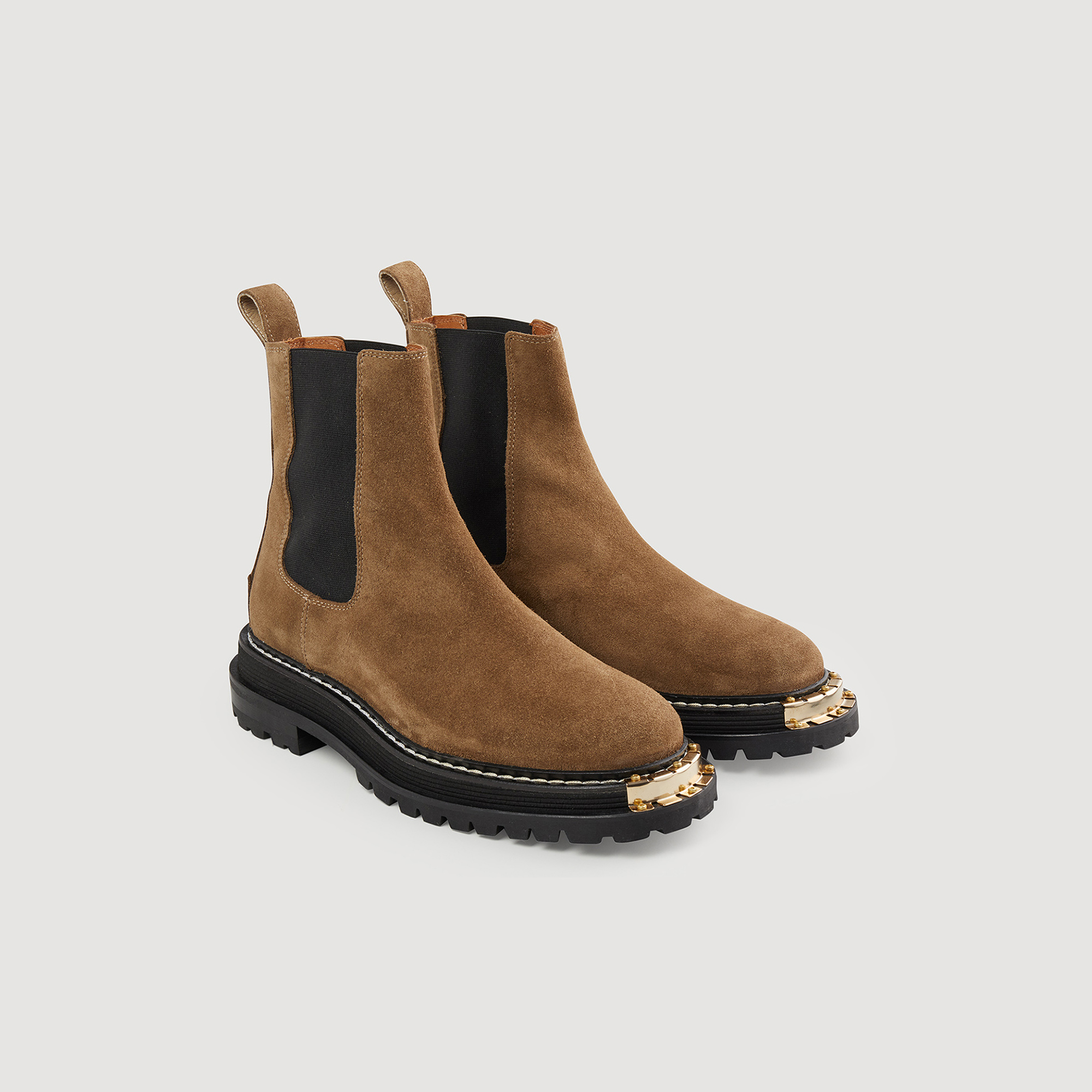 Bottines en cuir de tannerie certifiee