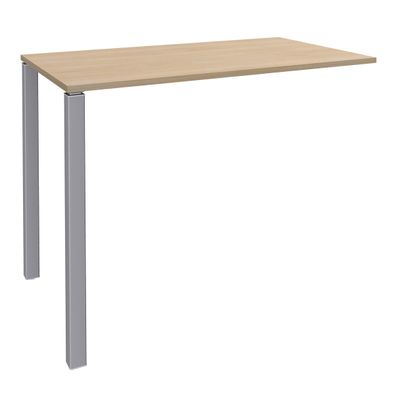 Table Lounge - L120xH105xP60 cm - 2 Pieds alu - plateau imitation chêne clair