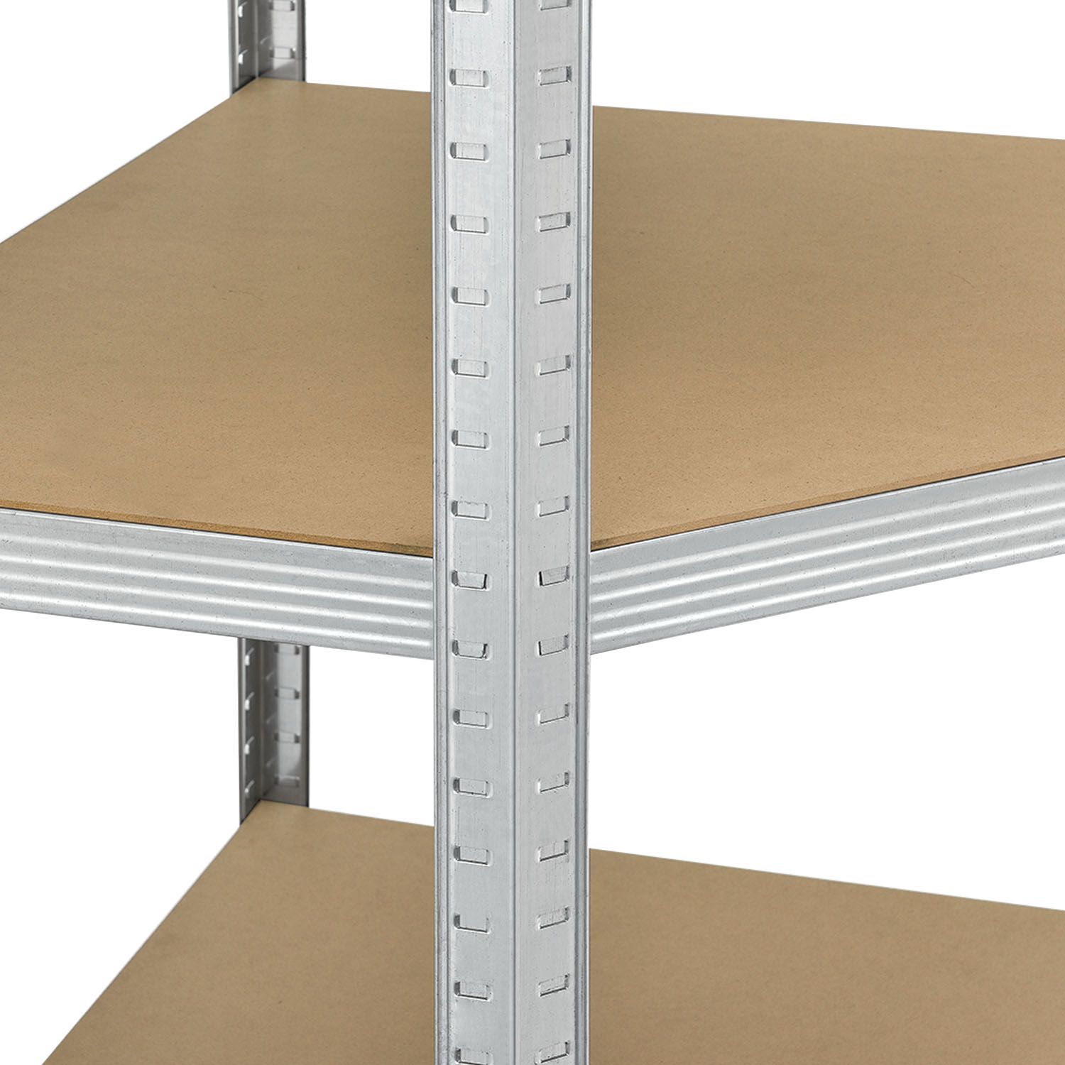 Juskys Lageregal Corner Easy 160 x 75 x 40-75 cm | 320 kg | 4 Böden | Schwerlastregal Metall