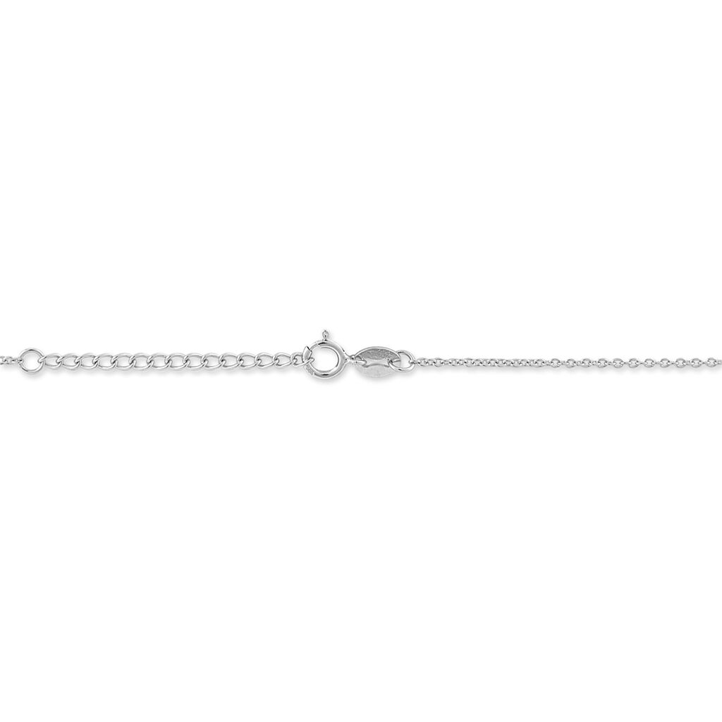 Collier Nina Cera Argent Blanc Strass Et Céramique