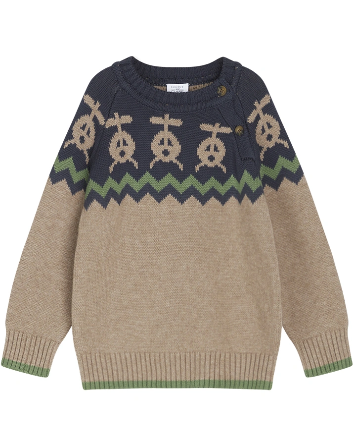 Strickpullover PORTER in deep brown melange