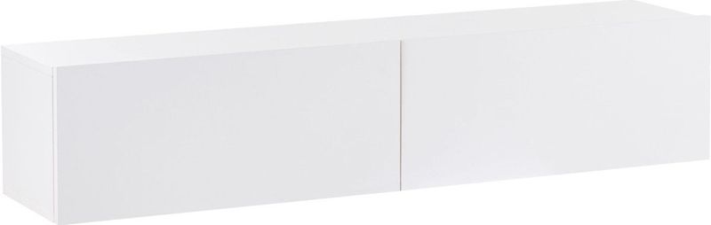 BELIANI GLADSTONE - Wandgemonteerd TV-meubel - Wit - 140 cm - Vezelplaat