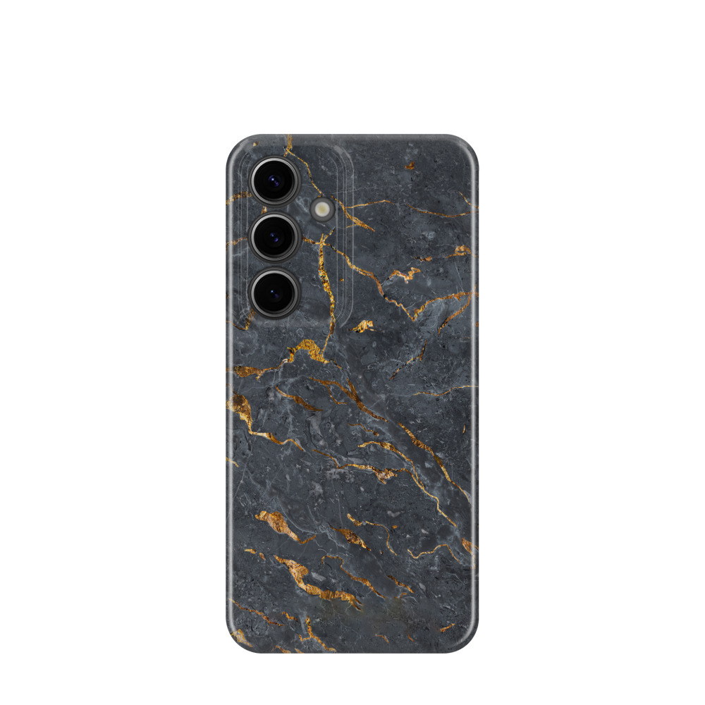 Samsung Galaxy S24 Kunststoff Hülle Marmor Marble 4 - Schwarz