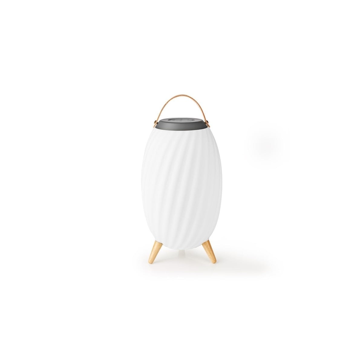 Nedis Bluetooth høyttaler med stemningslys | 6 timer | Ambiance Design | 60 W | Mono | RGB / Varm Hvit | IPX5 | Linkable | Grå / Hvit