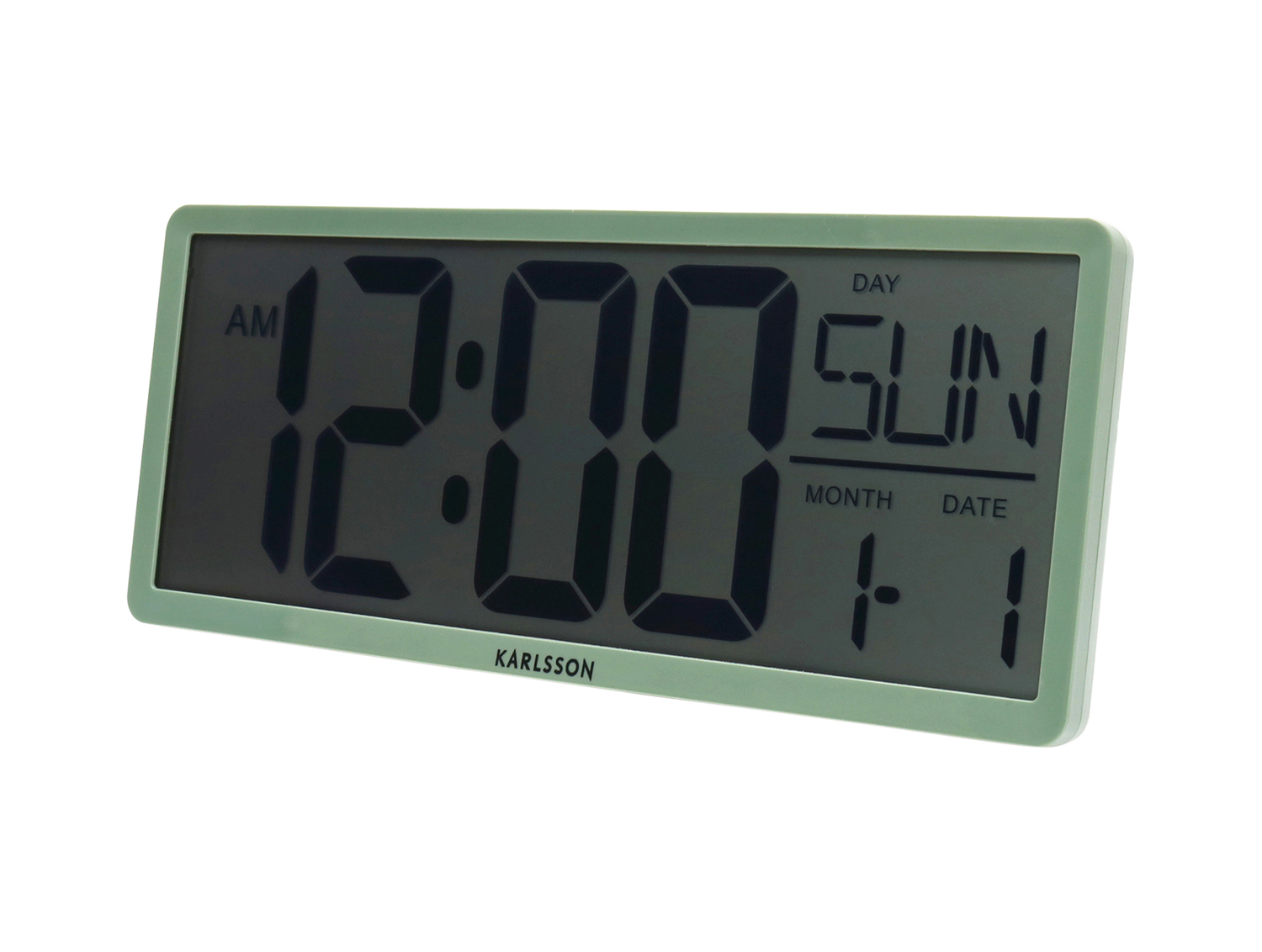 Wall/Table clock Retro LCD jungle green