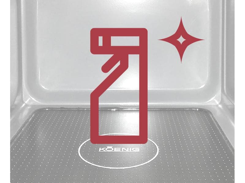 Koenig Mikrowelle Rotary Wave Silber Kombigerät mit Mikrowellen- und Grillfunktion