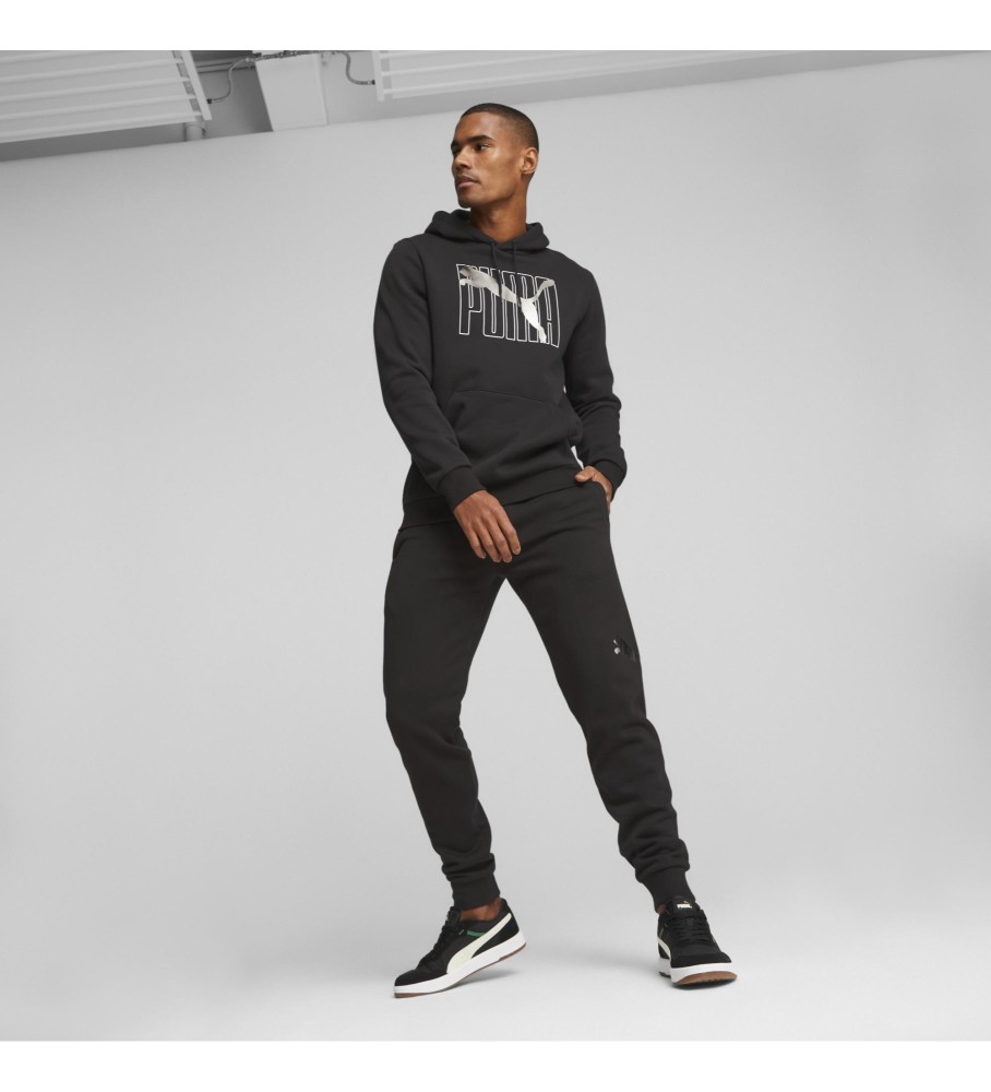 Calça Puma ESS+ Logo Holiday Preta