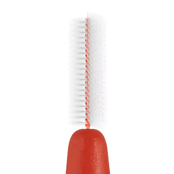 Escova interdental TePe Extra Macia e Ecológica, Vermelho Pastel, ISO 2 / 0,5 mm, 6 unidades.