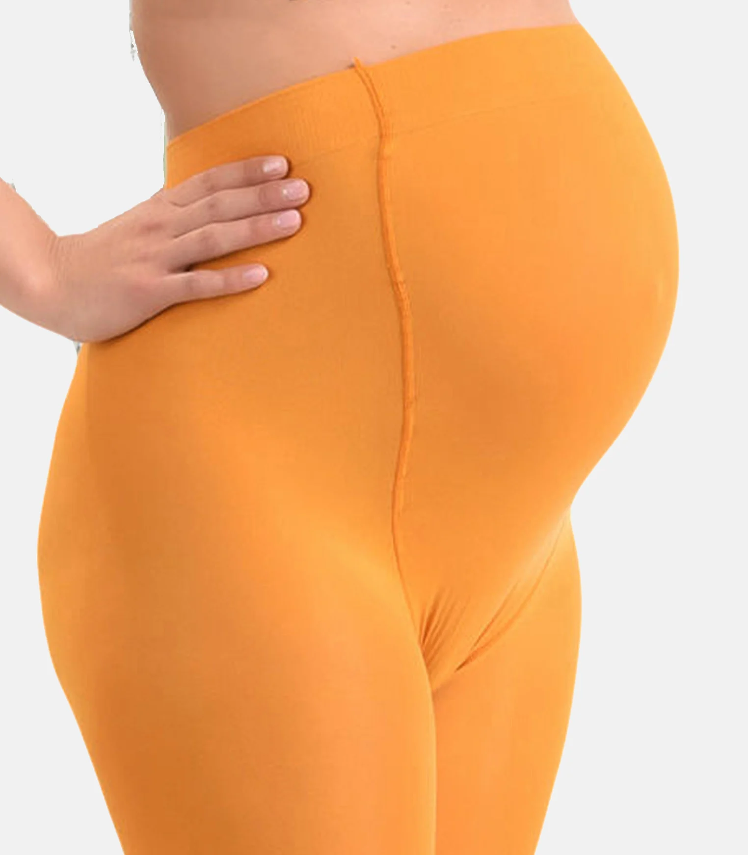 Collants de grossesse opaques confortables 60den | Jaune