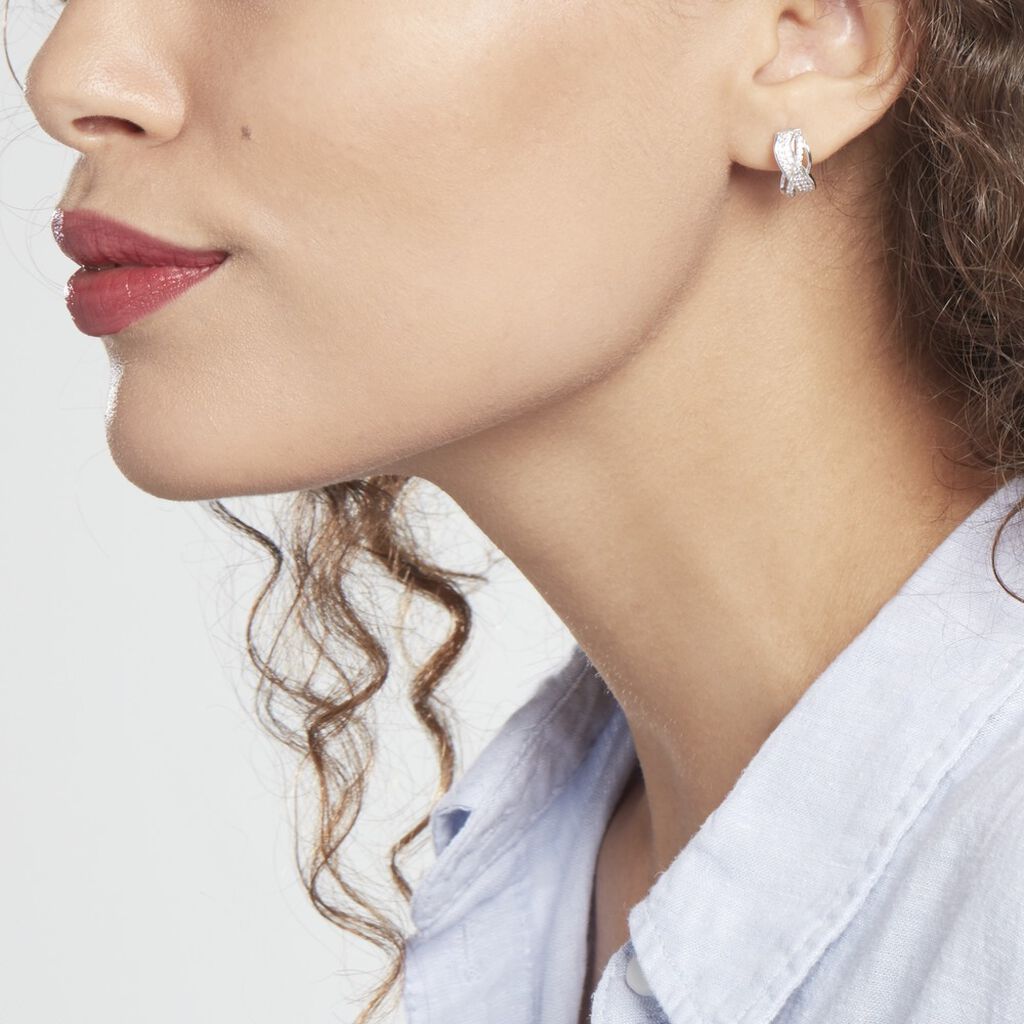 Créoles Hallinskidi Argent Oxyde De Zirconium