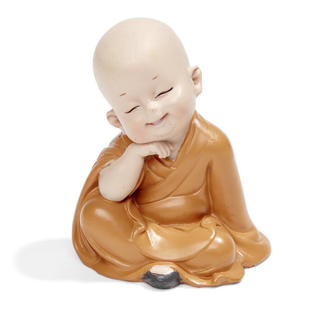 Figurine Bouddha moine polyrésine assis - 6 postures