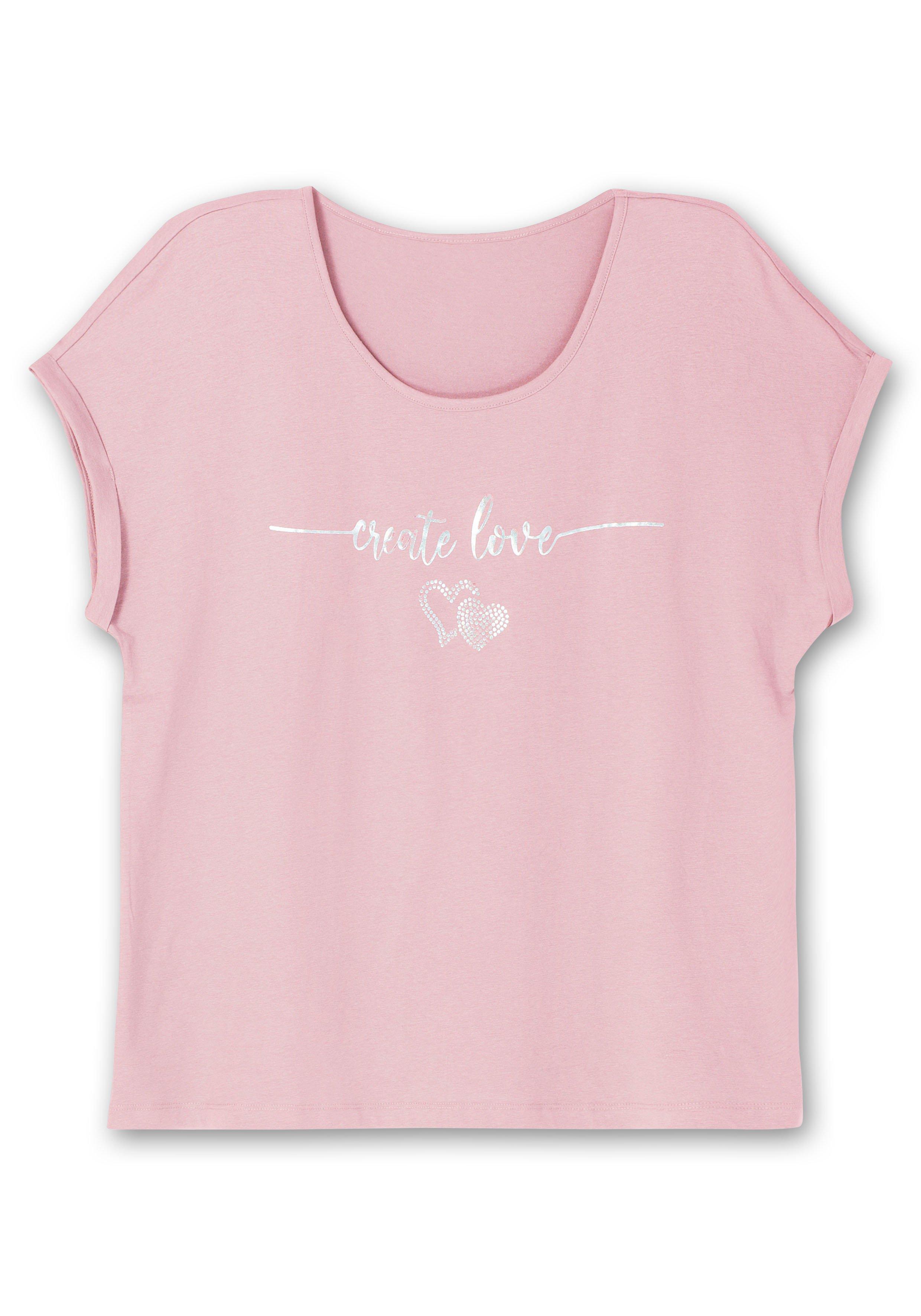 Jerseyshirt mit Glitzer-Frontprint
