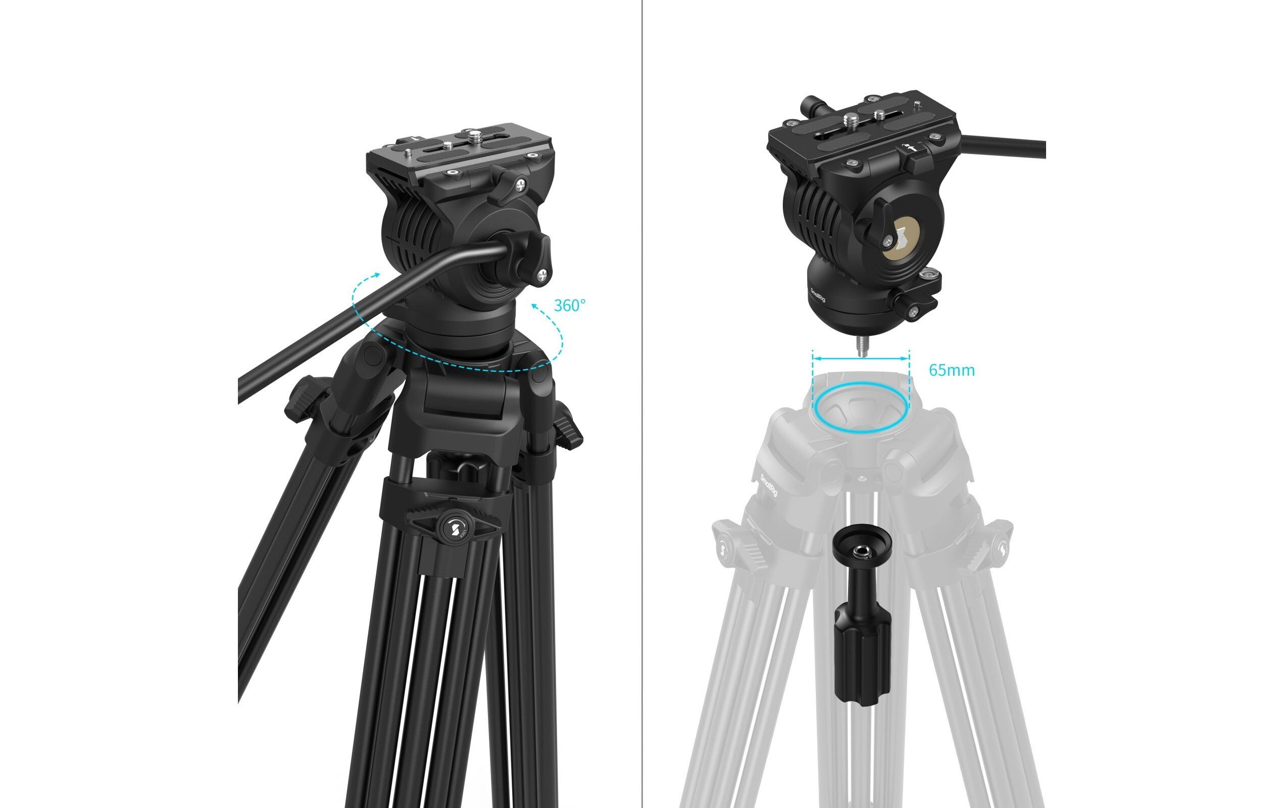 AD14 Heavy-Duty Aluminum Alloy Tripod<br>Entwickelt für die Videografie, kombiniert mit Tragbarkeit und robuster Leistung
