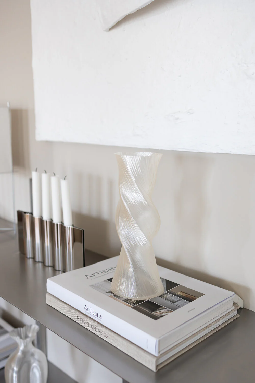 BLOOM OBJECTS  Rote vase, Ivory - H30 cm.