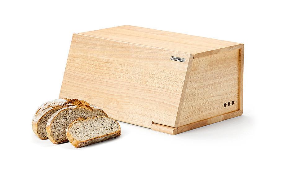 Brotkasten BeigeAus Gummibaumholz