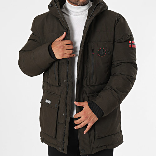 Parka Capuche Vert Kaki