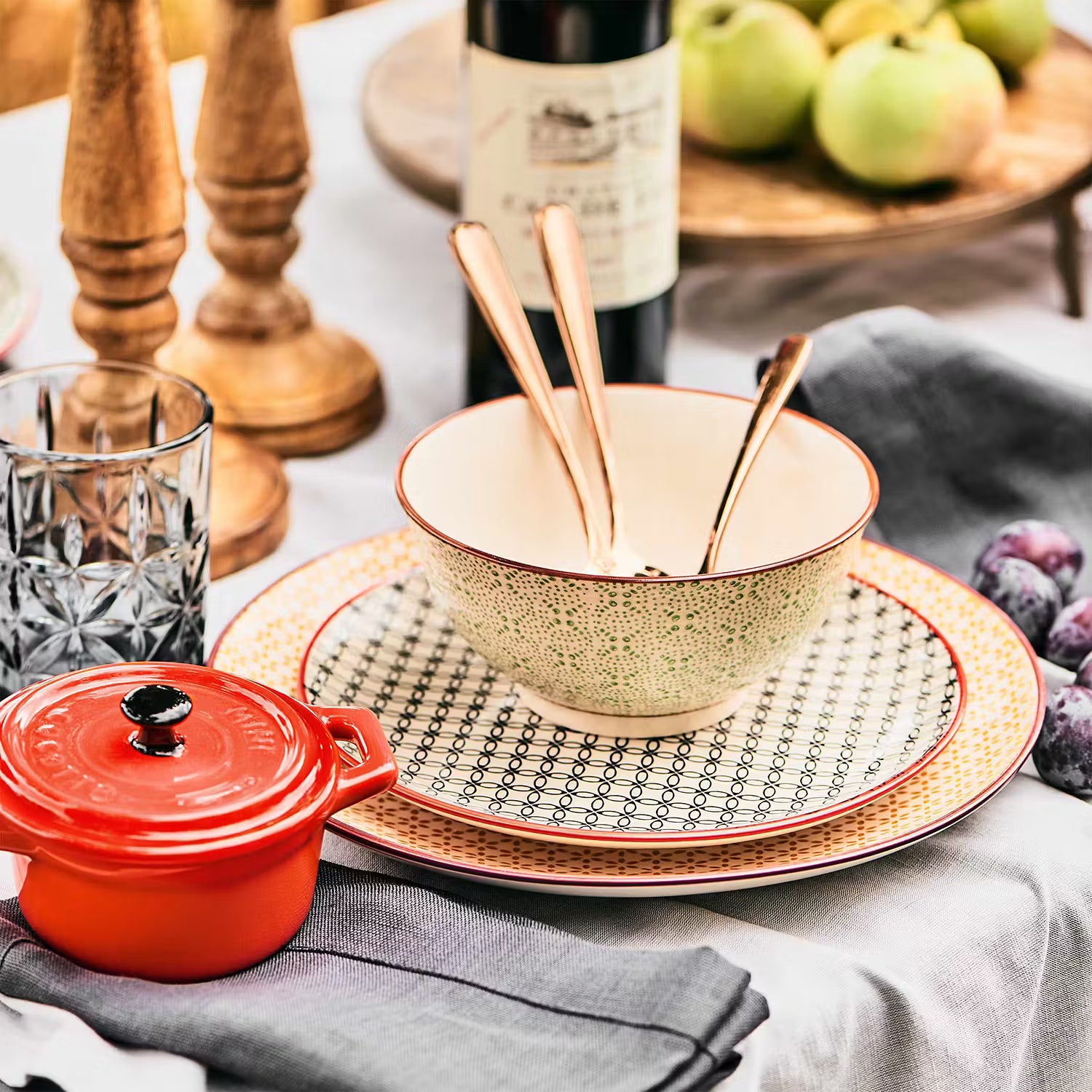 RETRO Dinner-Set 18-tlg.