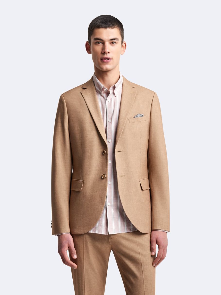 Veste coordonnable extra-slim faux uni