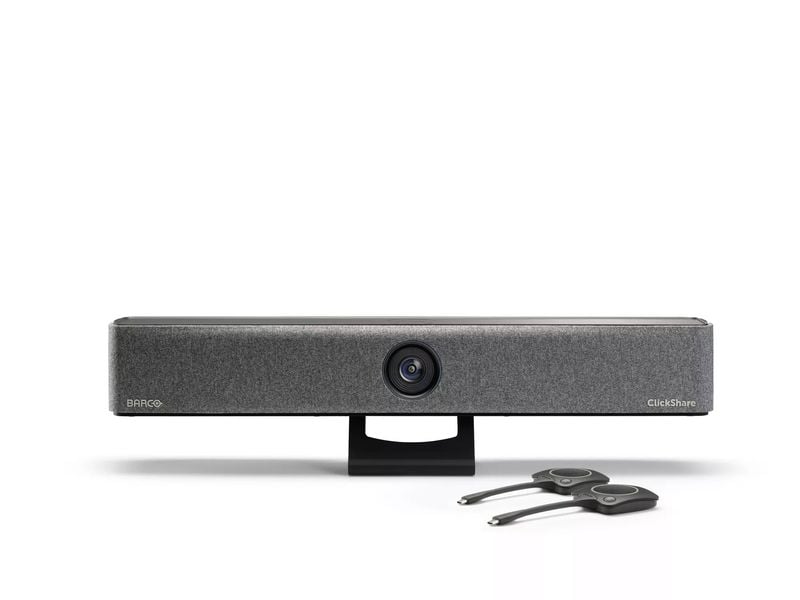 Barco ClickShare Bar Pro mit 2 Buttons Hochwertige All-in-One-Videobar für ansprechende und mühelose drahtlose Konferenzen