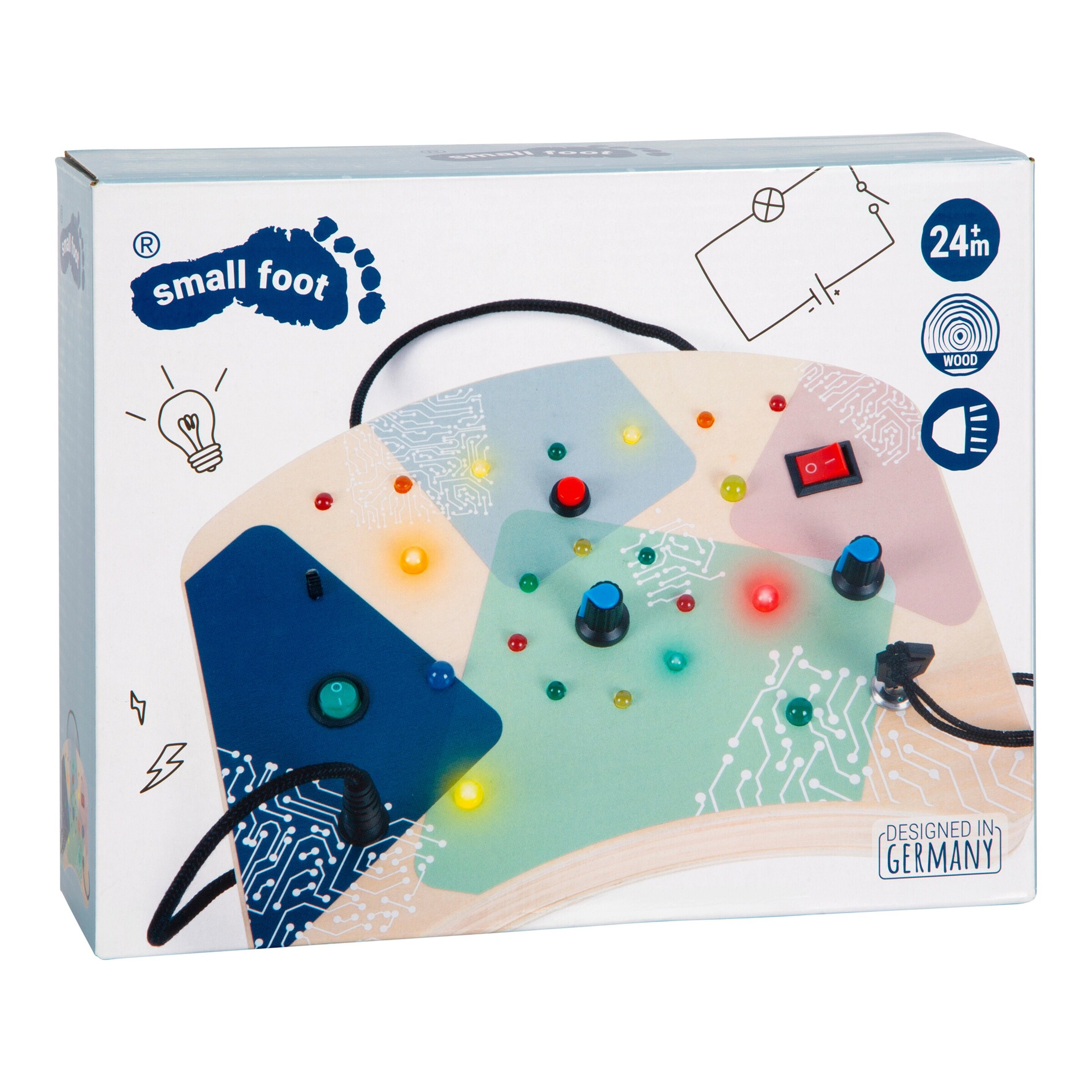 small foot Motorikbrett LED Licht & Schalter