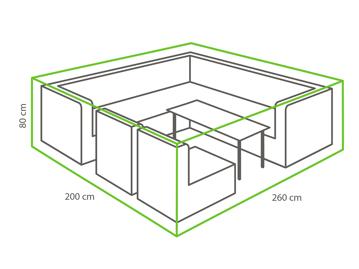 Winza deluxe 260 x 200 x 75 cm loungesethoes