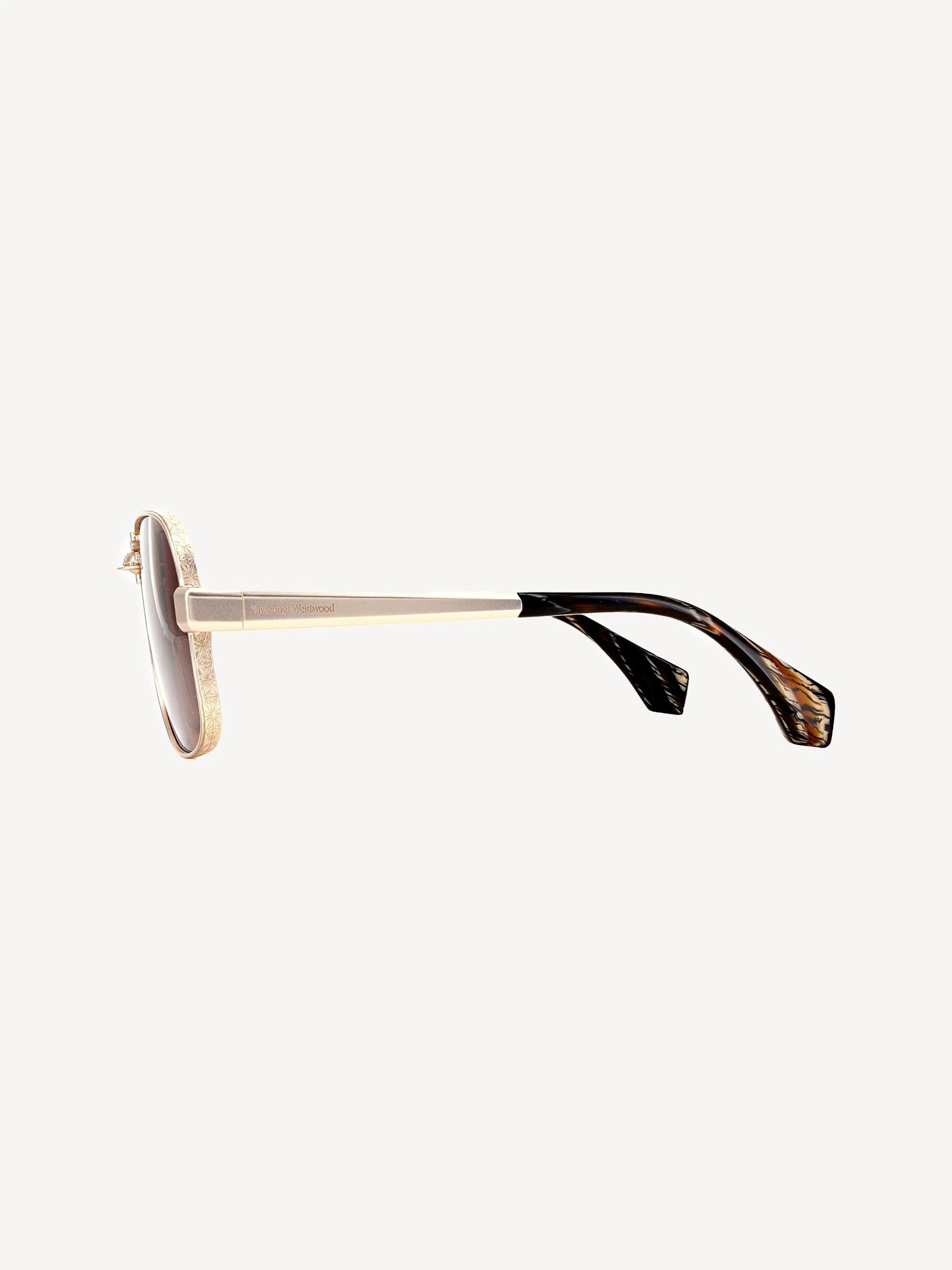 Goudbruin - Vivienne Westwood Keith VW5101 410 Shiny Sunglasses