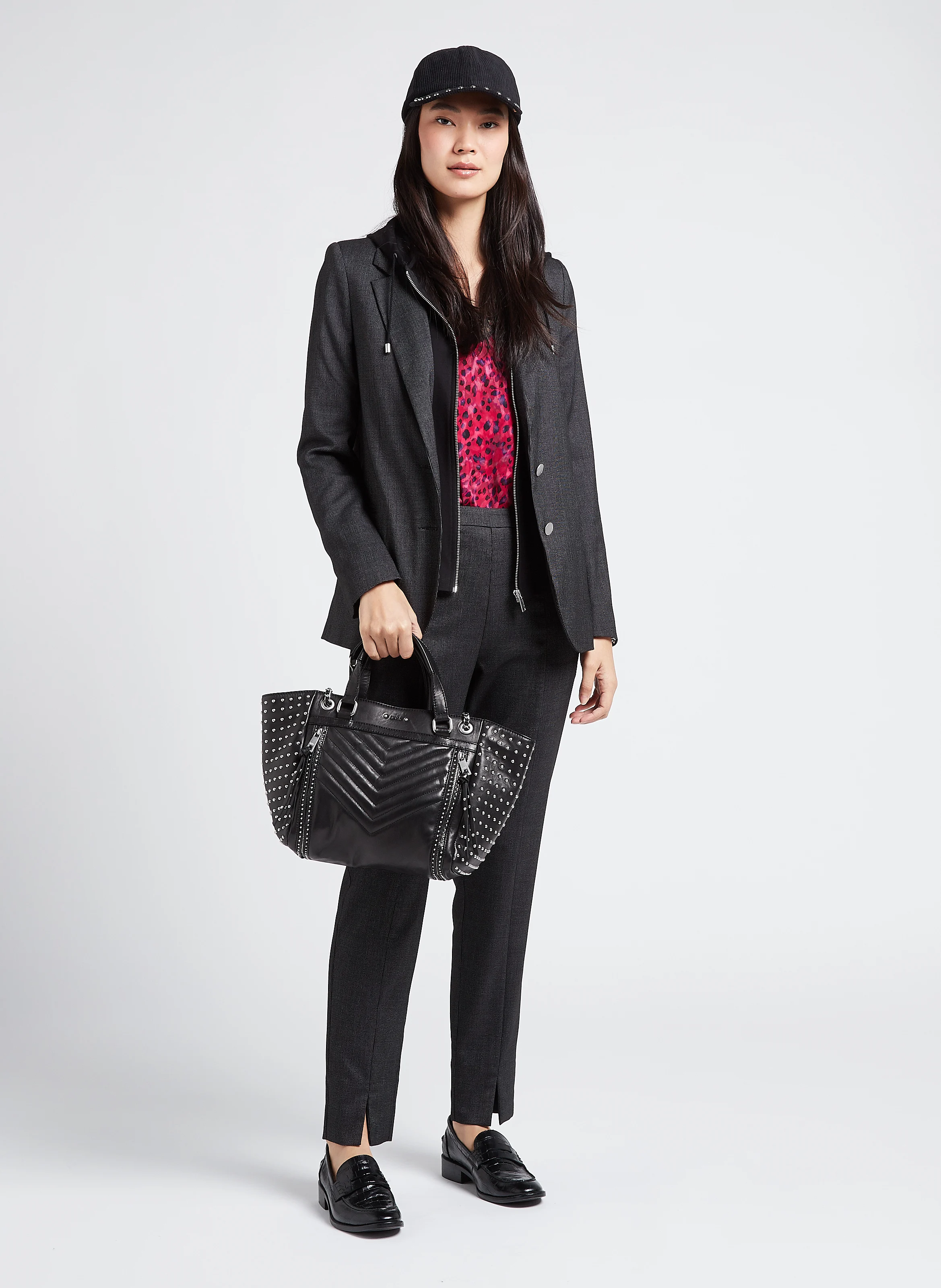 Sac bandoulière en cuir | Noir