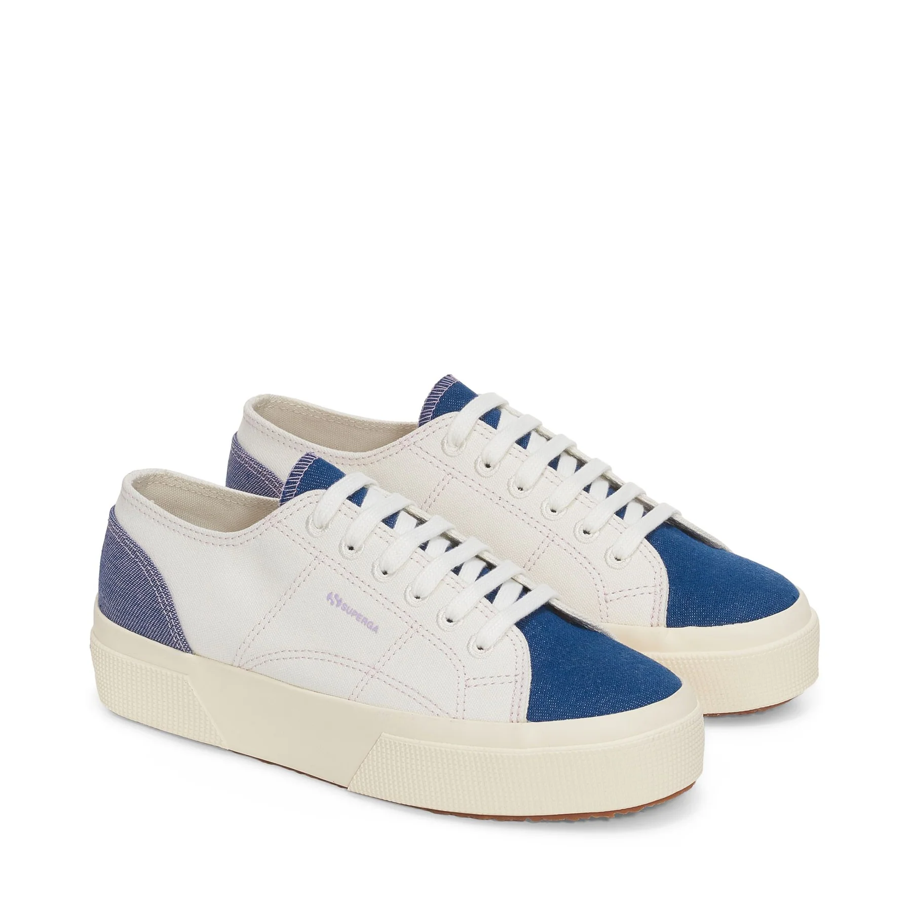 2740 PLATFORM REVERSE DENIM-AVORIO-BLUE-VIOLET