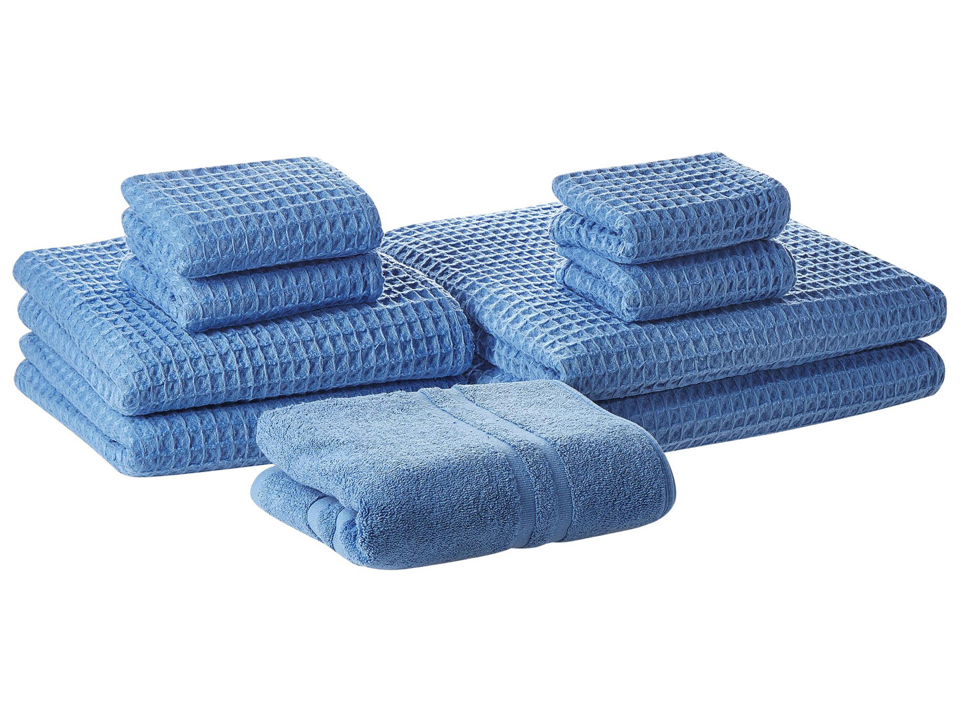 9-delige handdoekset AREORA Katoen Blauw