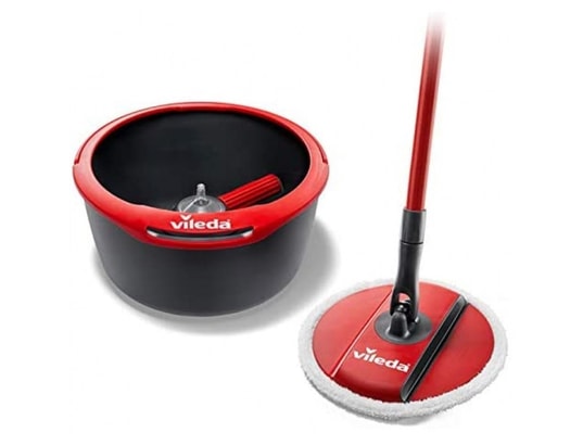 VILEDA - Seau + Balai Balai laveur spin & clean essorage sans effort par simple ac...