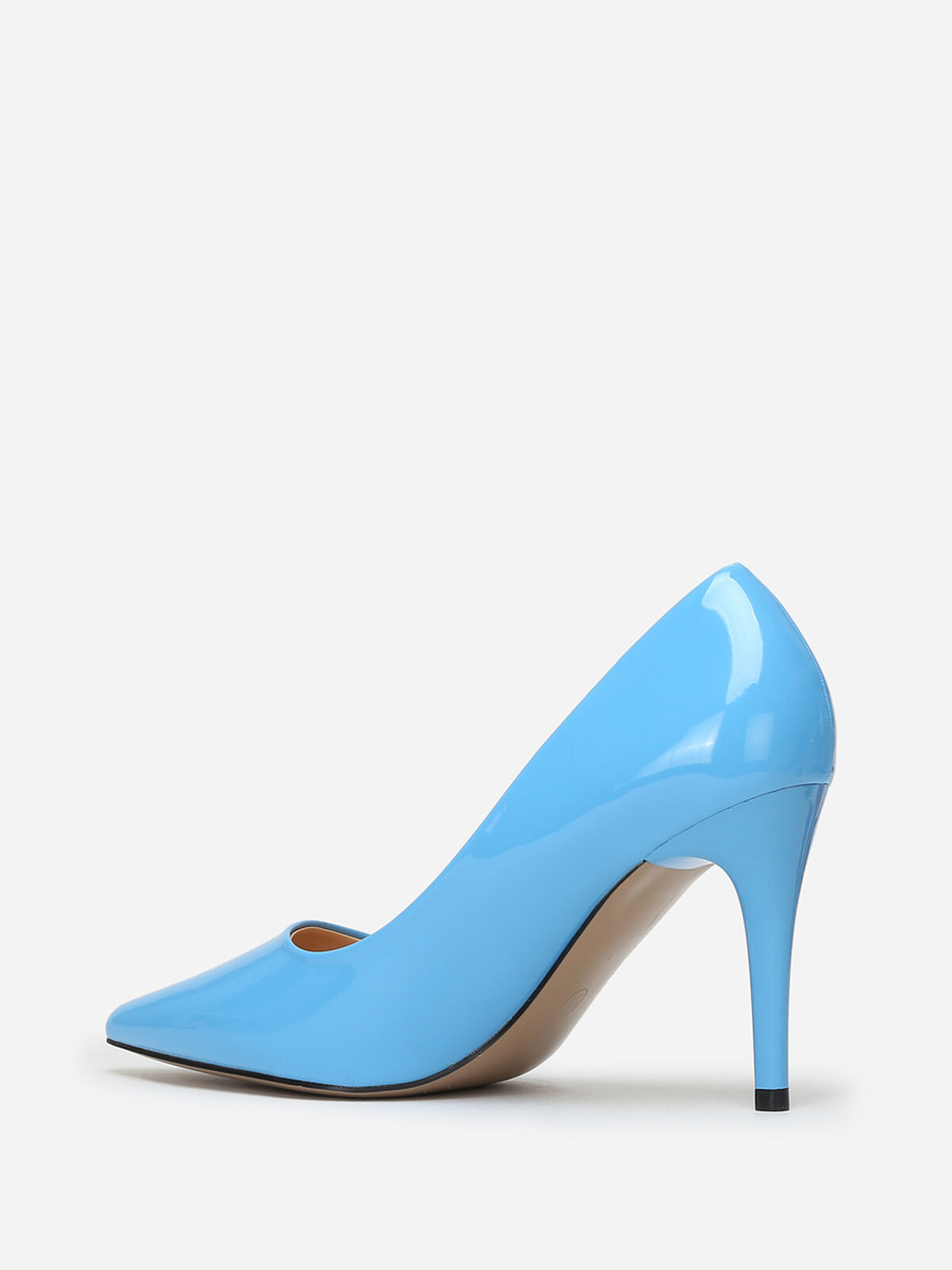 Escarpins vernis à talon aiguille- Turquoise
