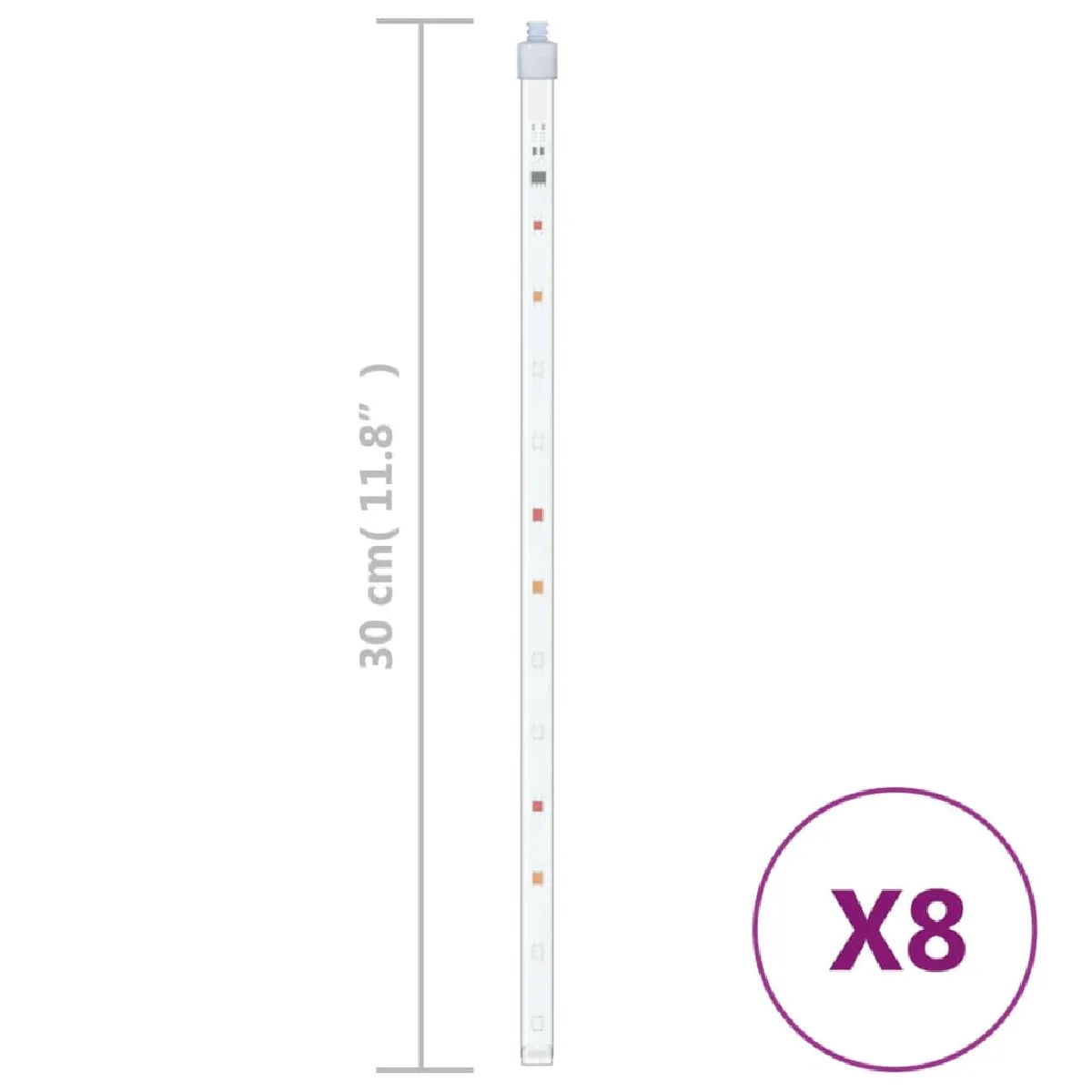 vidaXL Guirlandes lumineuses 8 pcs 192 LED Coloré