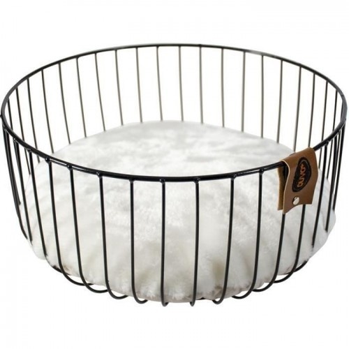 Cama redonda para gatos Europet Bernina Caviar em metal preto