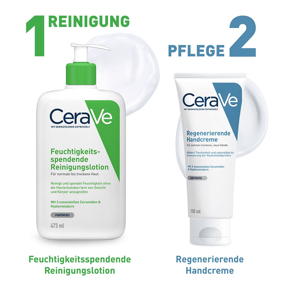 CeraVe Regenerierende Handcreme: feuchtigkeitsspendende Handpflege mit Hyaluron und Ceramiden