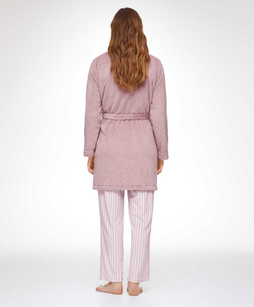 Robe curta de lã polar com toque macio
