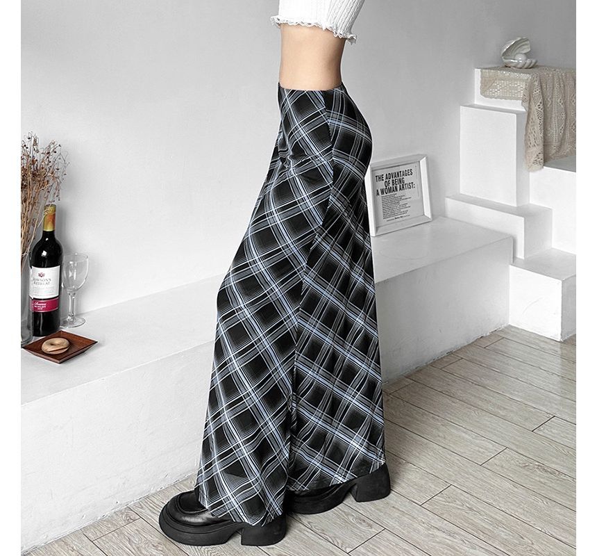 Sugarcoat - Lage taille geruite maxi zeemeerminrok