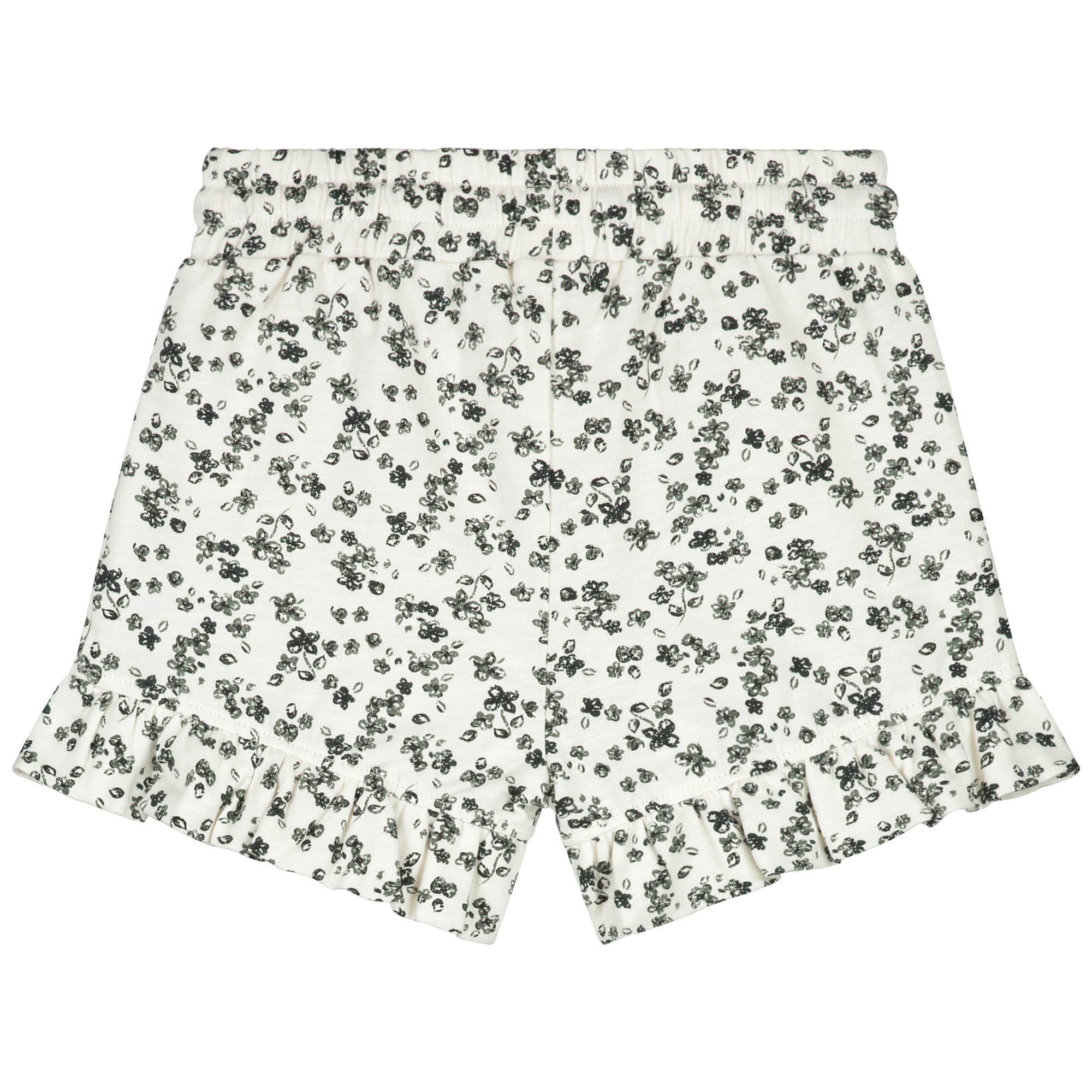 Prénatal baby short  bloemen wit
