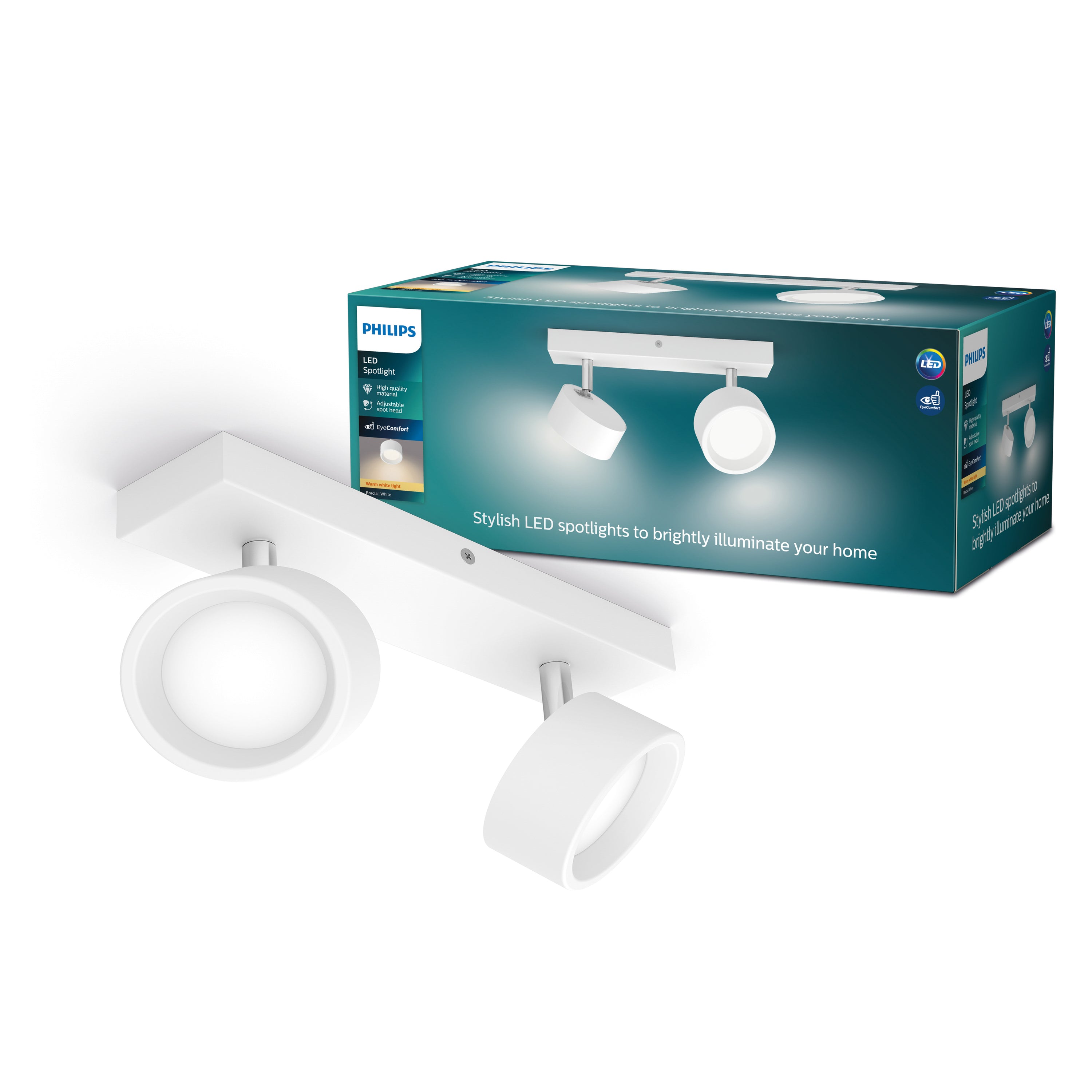 Philips Bracia bar Wit 27K 2x5.5W 27K