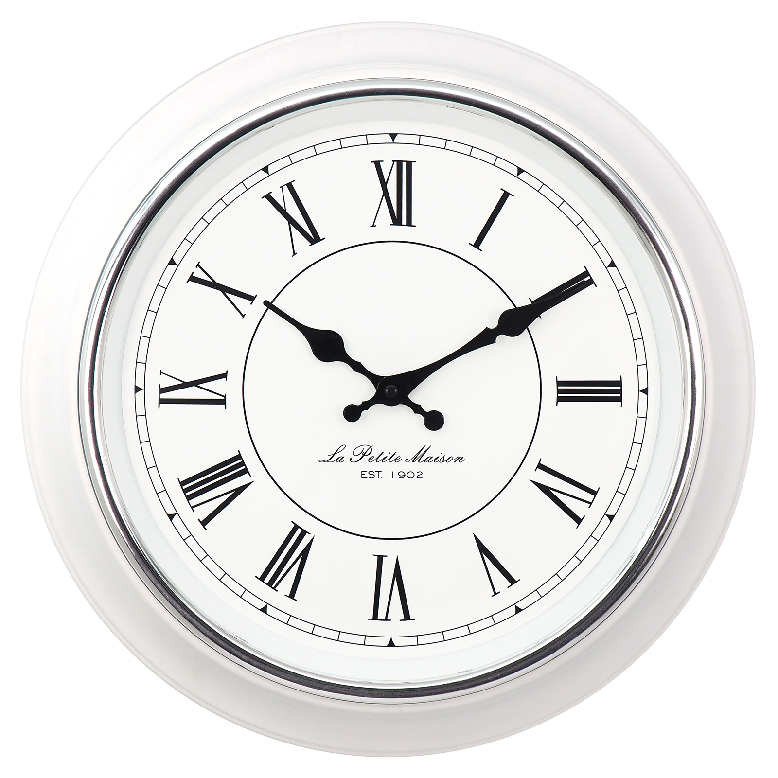 Quarz-Wanduhr - weiß - Ø 40 cm