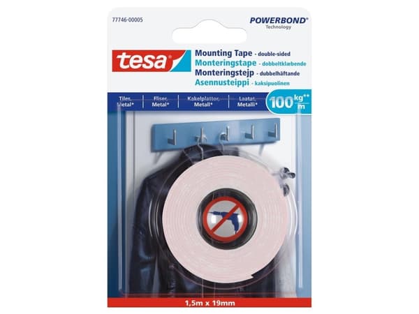 Tesa Double-Sid Tap 1.5Mx19mm For Til And Met