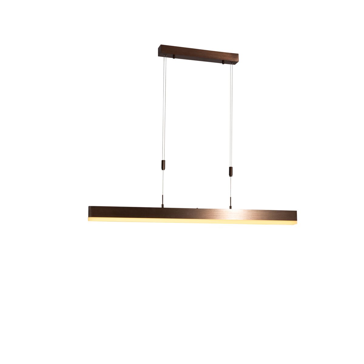 Moderne verstelbare hanglamp donker brons incl. LED dimbaar - Lamba