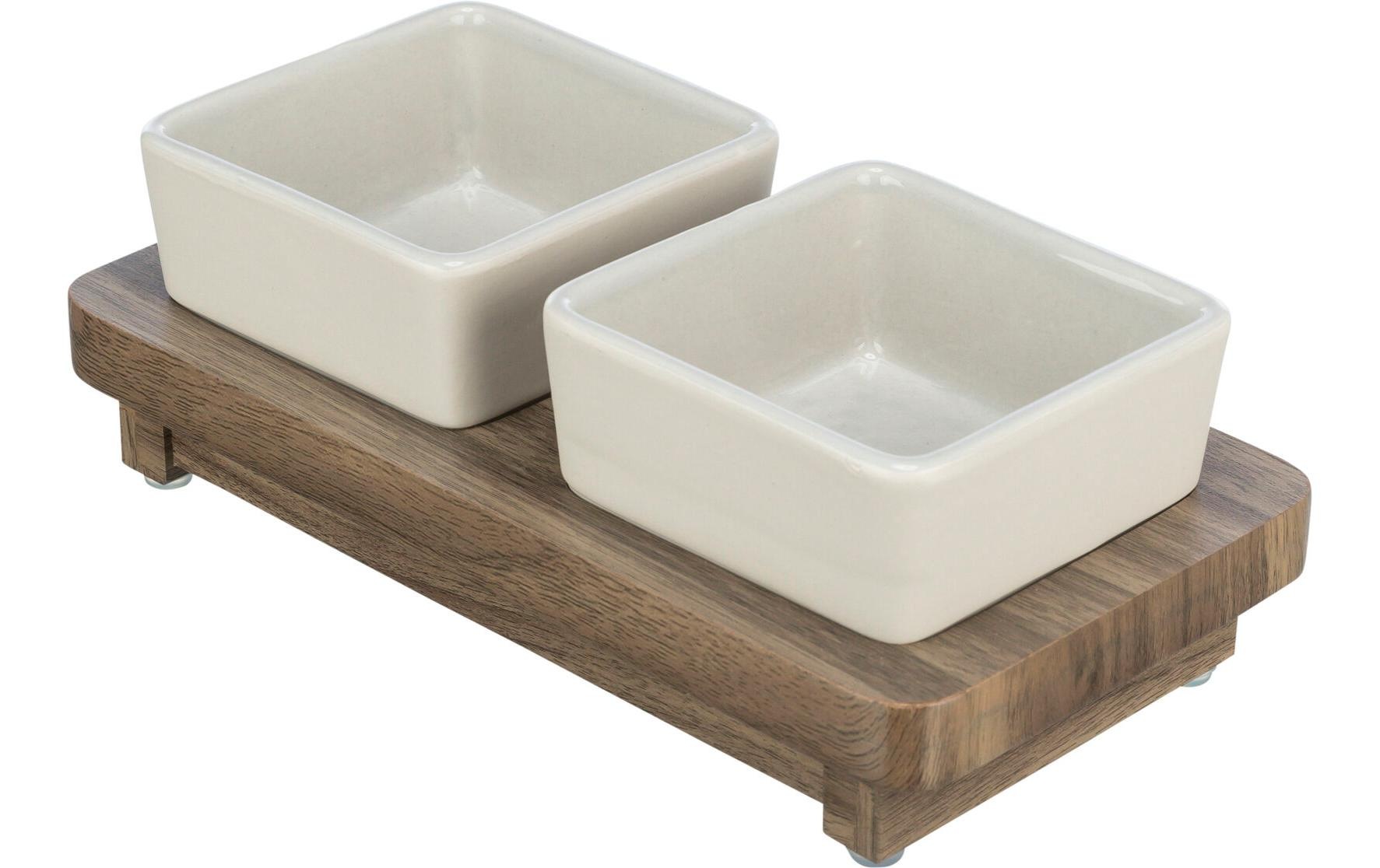 TRIXIE Futternapf »Set CityStyle, 2 × 0.2 l, Grau/Braun«