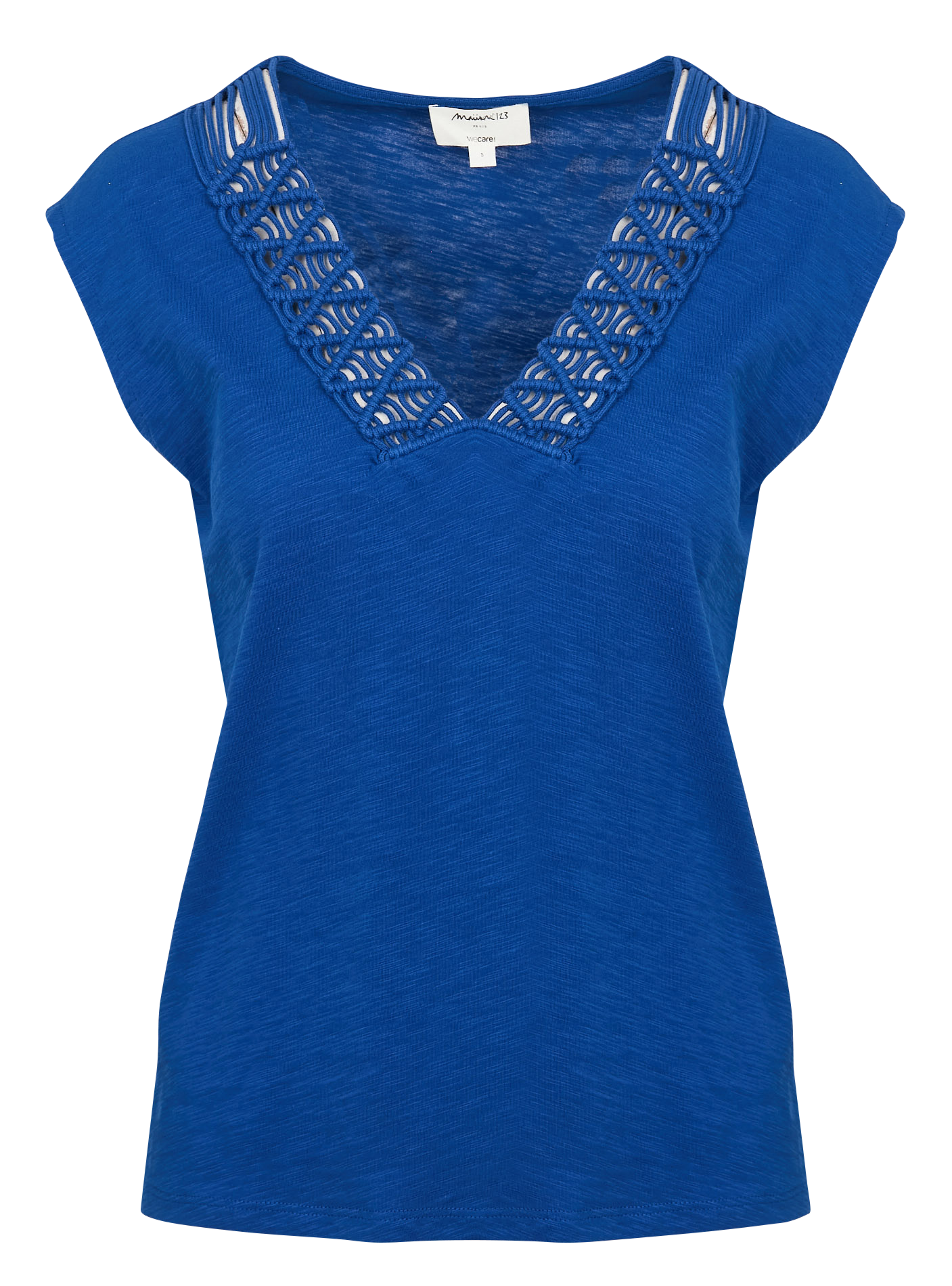 DREW - Débardeur oversize col V en coton | Bleu