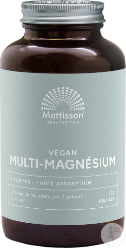 Mattisson Multi-Magnésium Végan 200mg 120 Gélules