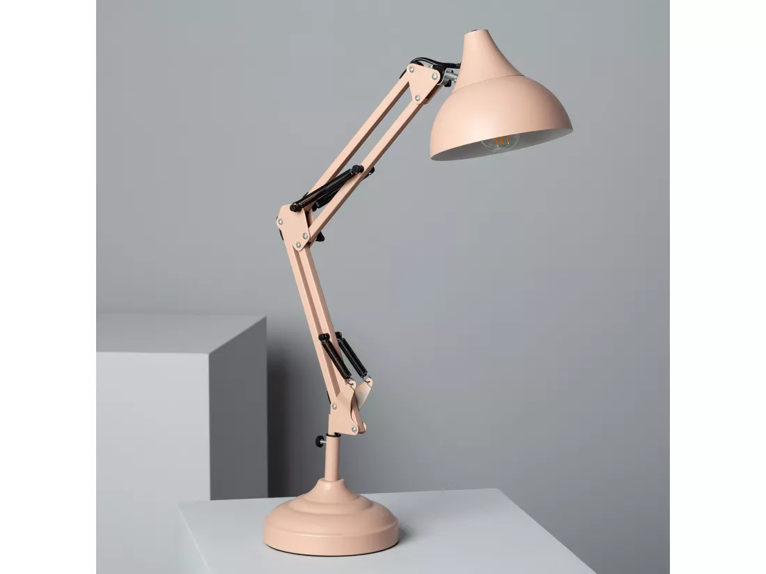 Lampe de Bureau Flex Métal Ceres Rose