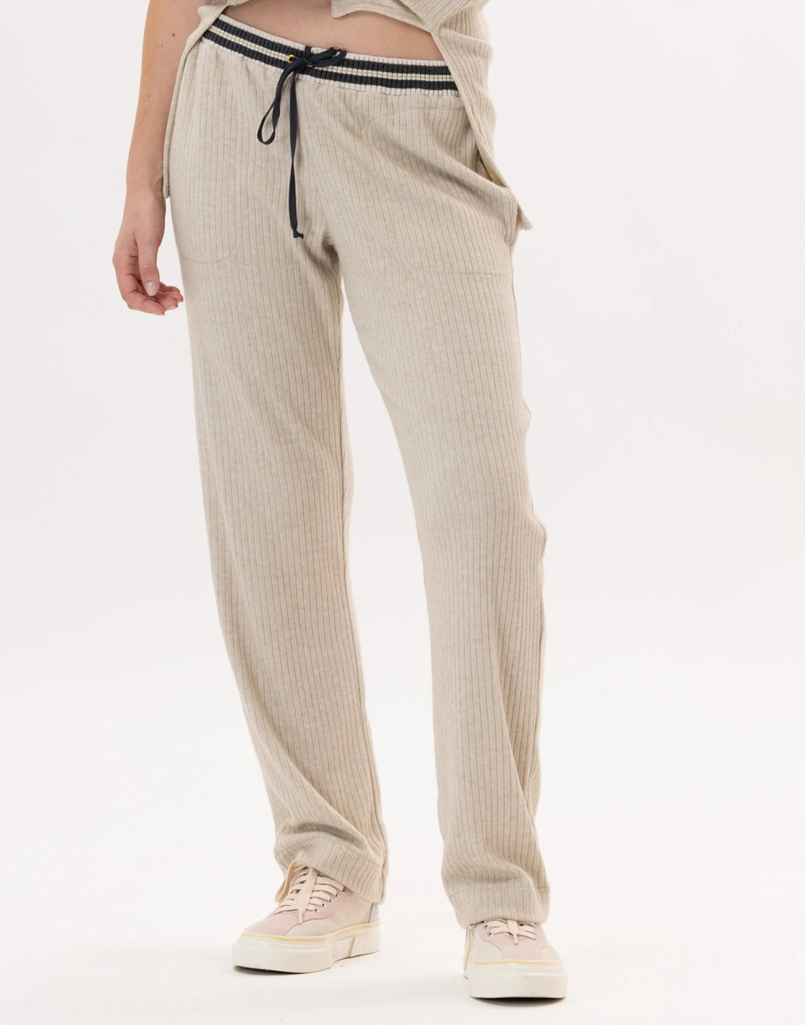 ESMEE 880 - Pantalon en maille tricot | Beige